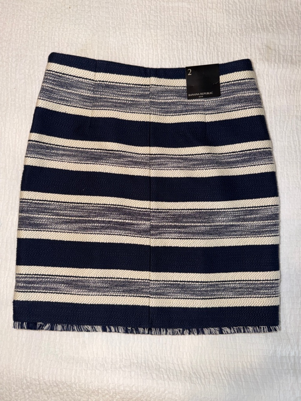 Banana Republic Striped Structured Mini Skirt NWT – Tailored Statement Piece - Picture 5 of 10
